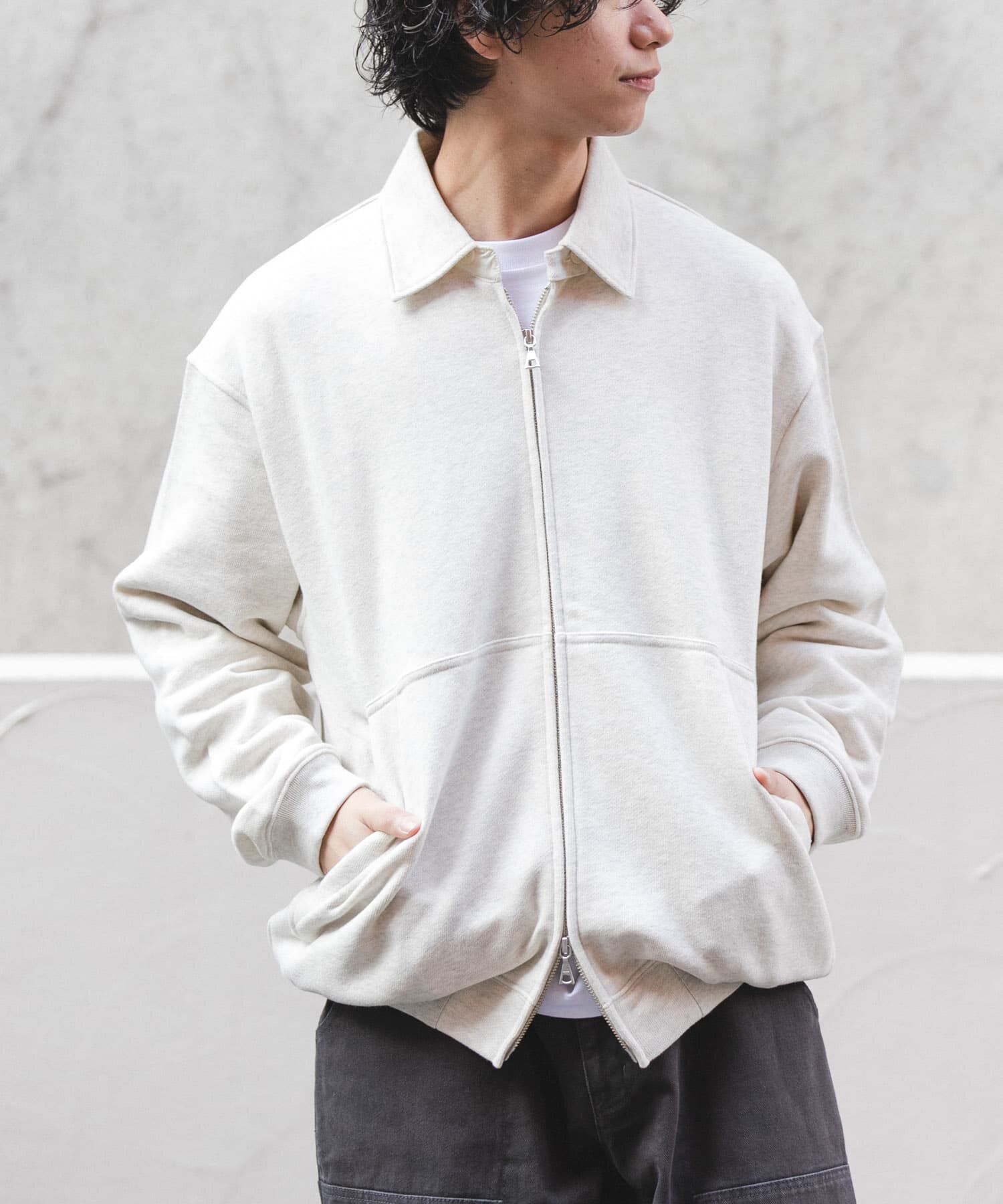 URBAN RESEARCH DOORS「FORK&SPOON　ジップスウェットカーディガン」|カーディガン|