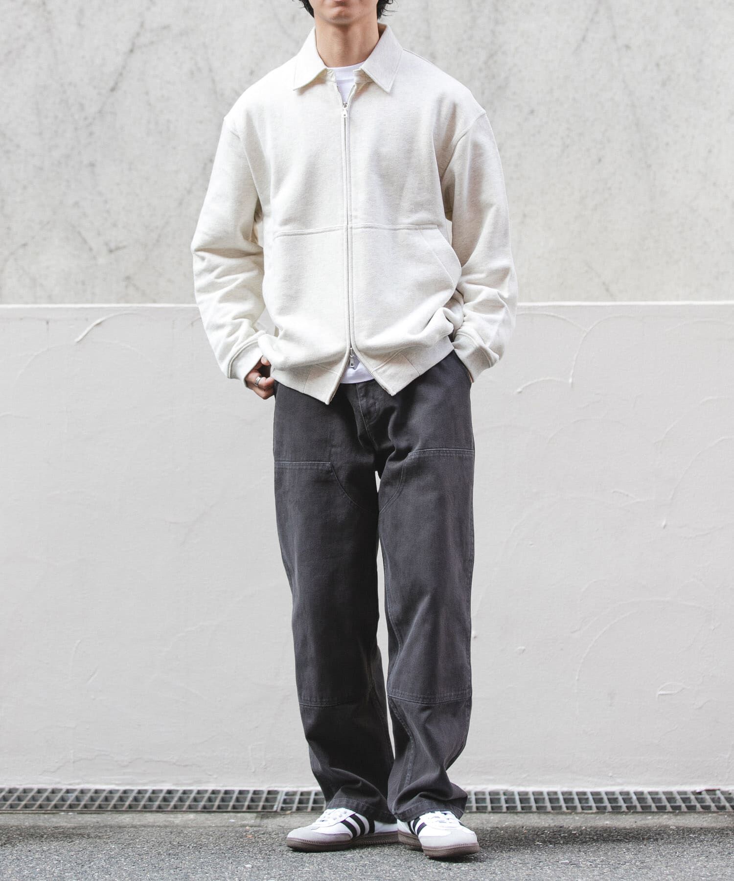 URBAN RESEARCH DOORS「FORK&SPOON　ジップスウェットカーディガン」|カーディガン|