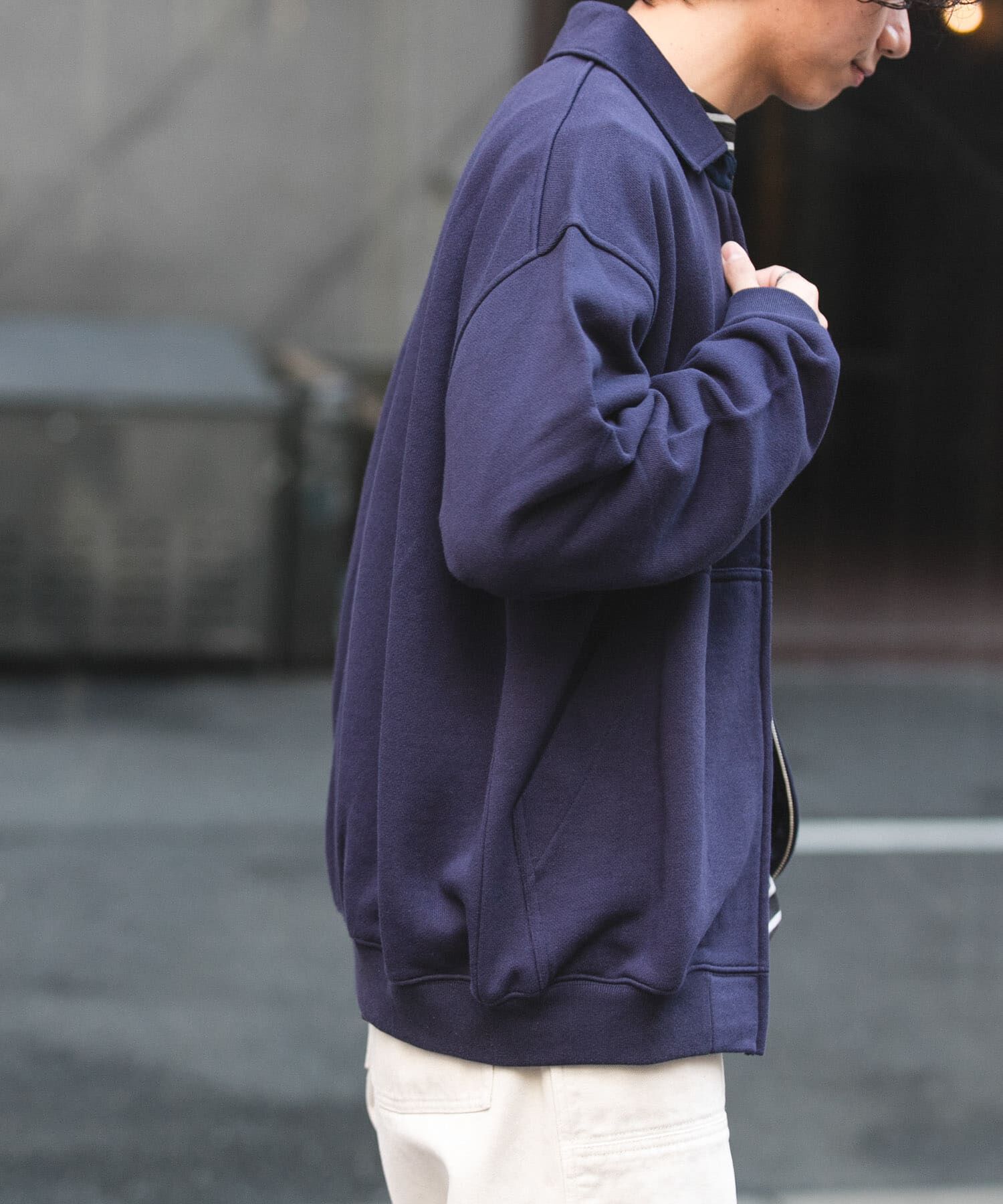 URBAN RESEARCH DOORS「FORK&SPOON　ジップスウェットカーディガン」|カーディガン|