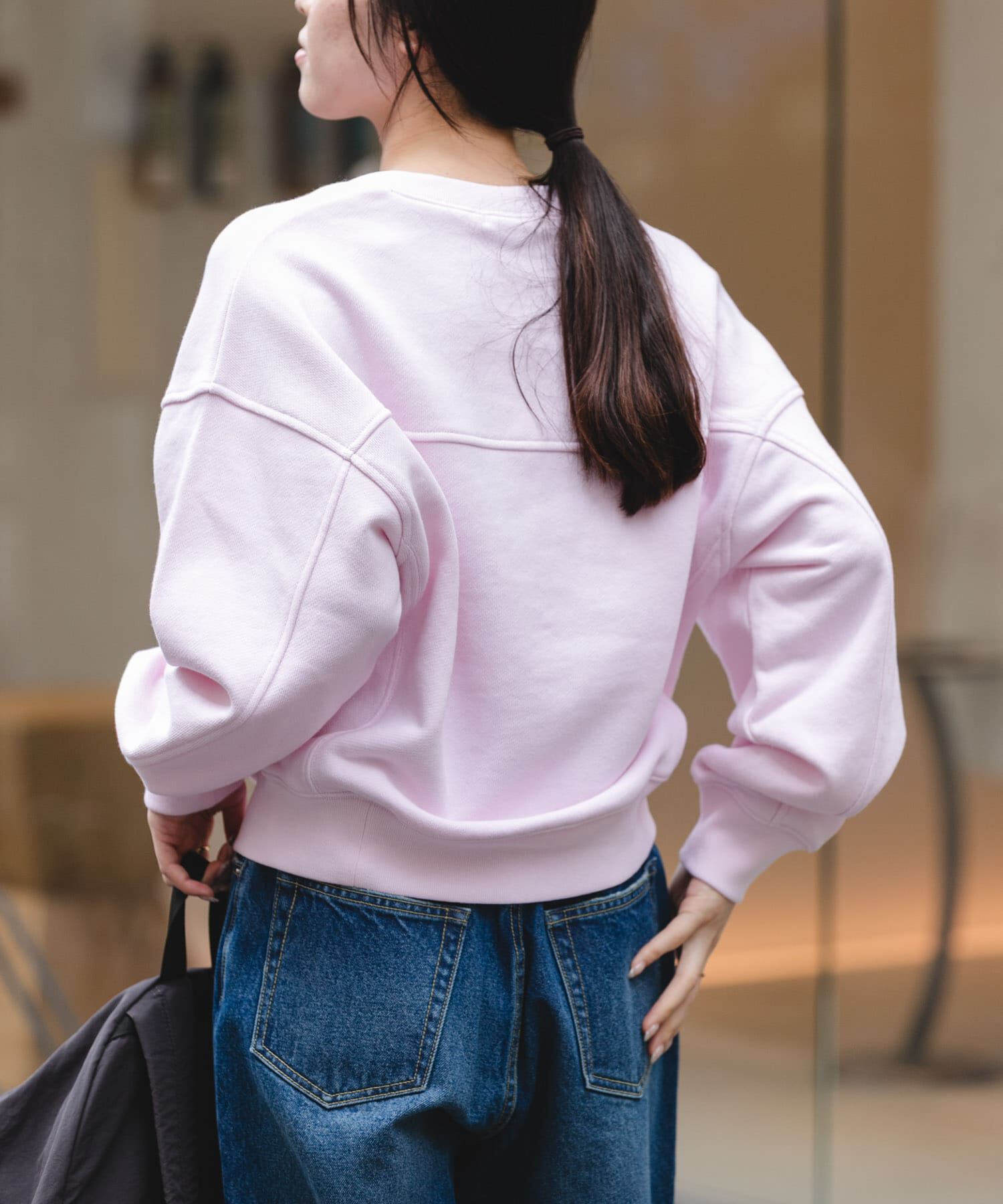 URBAN RESEARCH DOORS「FORK&SPOON　コクーンスウェット」|スウェット・ジャージ|ピンク