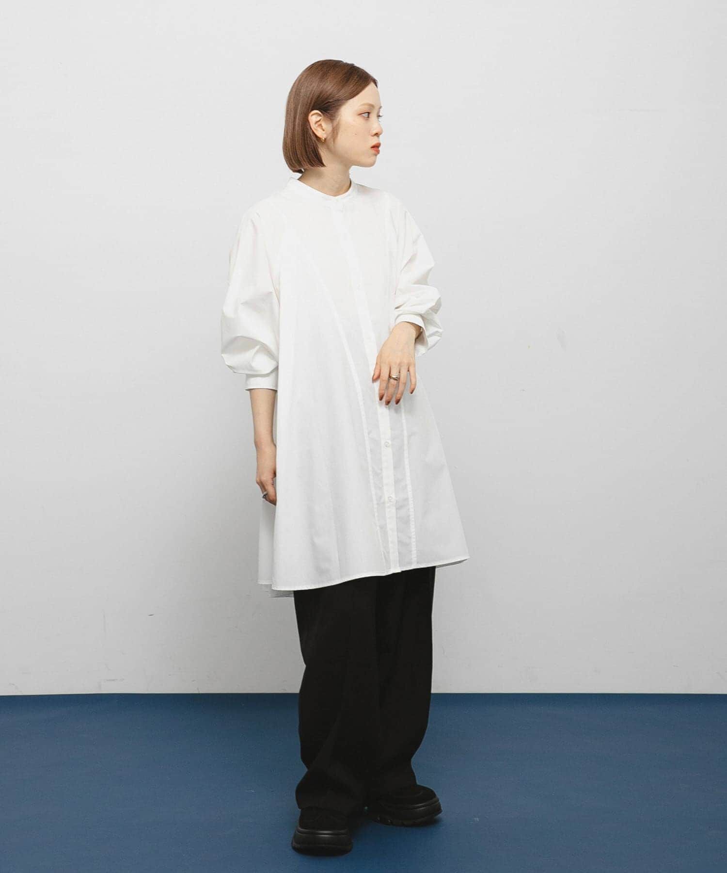  「WIDEフレアミニシャツワンピース」|ワンピース|