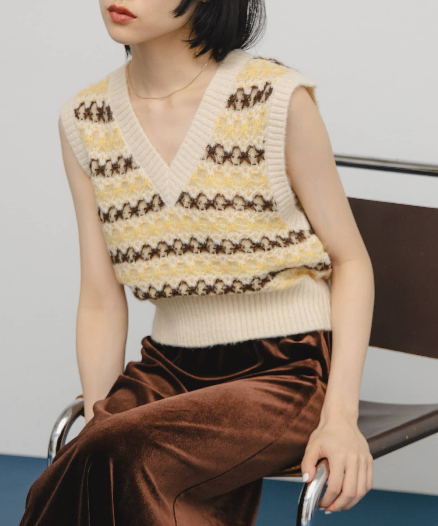  「シアージャガードニットベスト」|ベスト・ジレ|