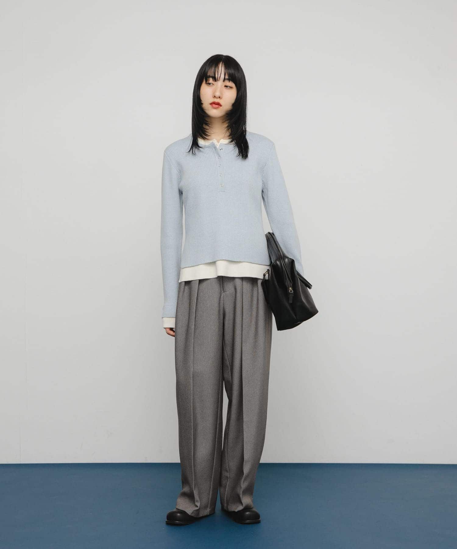  「レイヤードライクヘンリーニット」|ニット・セーター|