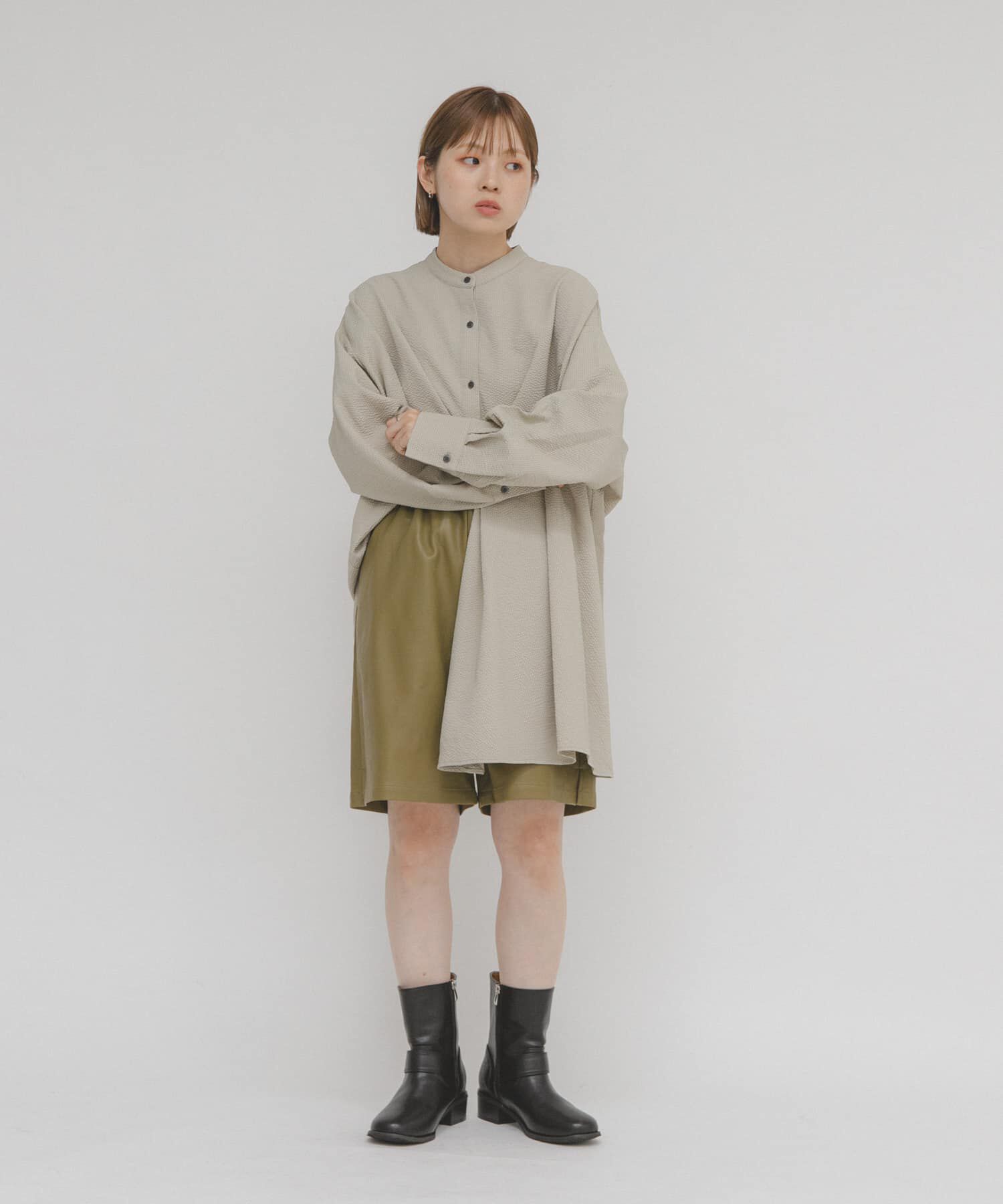  「ウエストタックロングシャツ」|シャツ・ブラウス|