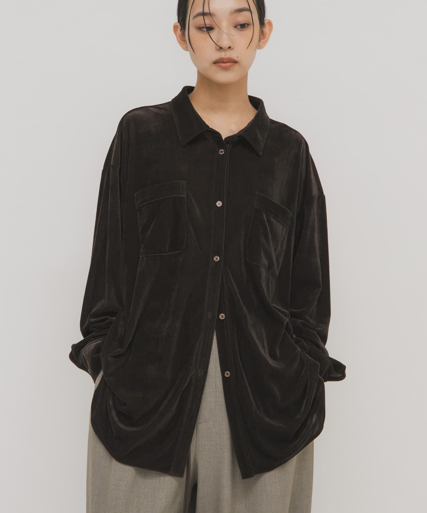  「シアーベロアルーズシャツ」|シャツ・ブラウス|