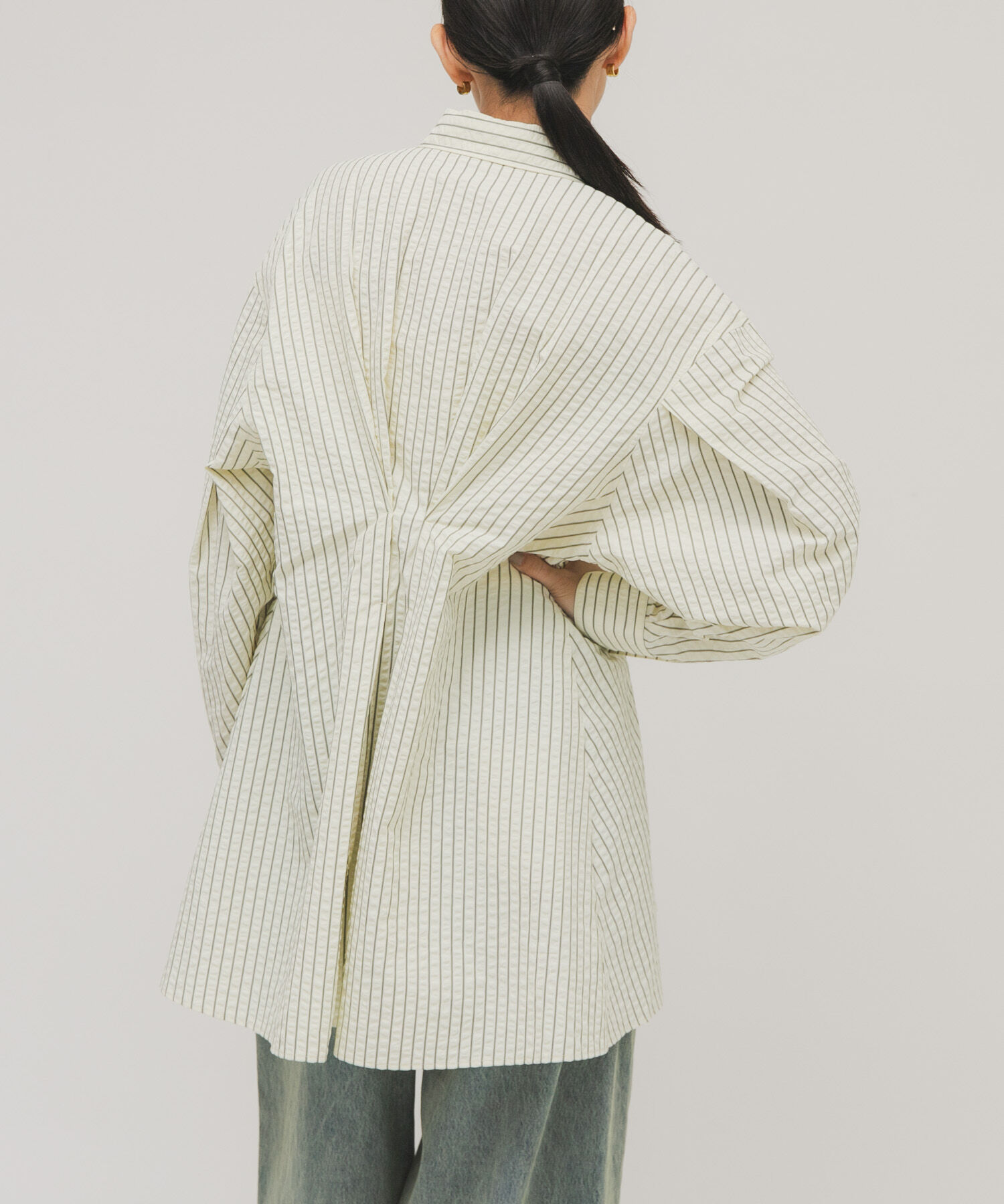  「アシメギャザータックミニワンピース」|ワンピース|