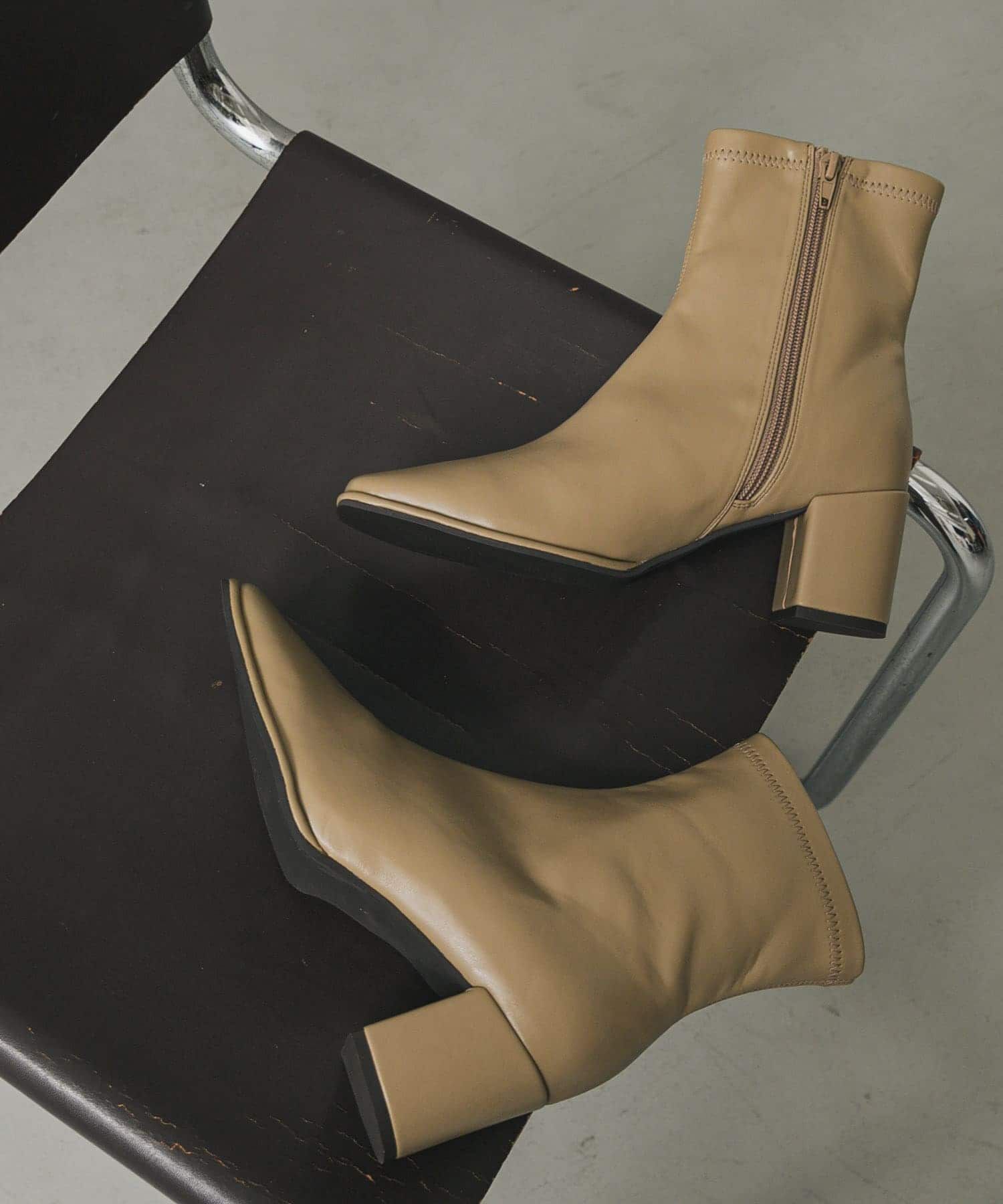 SENSE OF PLACE by URBAN RESEARCH「スクエアトウセンターシームストレッチブーツ」|ショートブーツ|