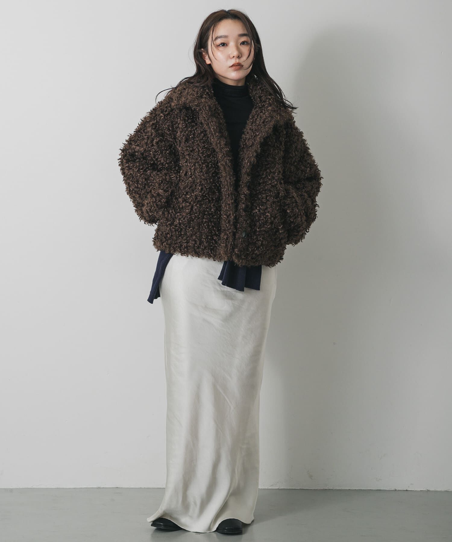 SENSE OF PLACE by URBAN RESEARCH「プードルファーミドルジャケット」|ノーカラーコート|