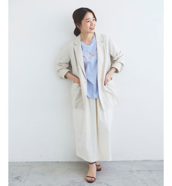 le.coeur blanc「タックギャザーコクーンスカート」|スカート|