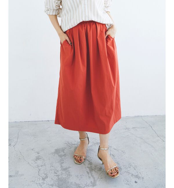 le.coeur blanc「タックギャザーコクーンスカート」|スカート|