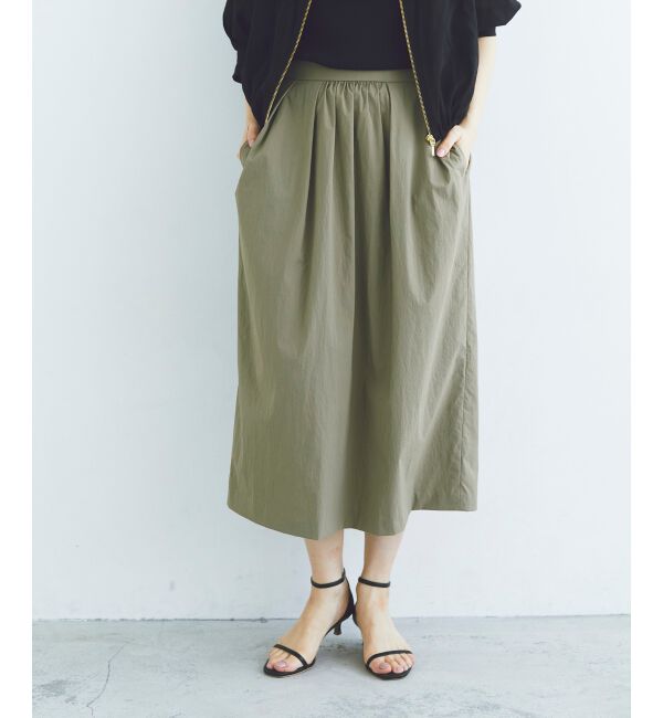 le.coeur blanc「タックギャザーコクーンスカート」|スカート|