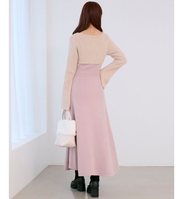  「リボンボレロドッキングニットワンピ」|ワンピース|