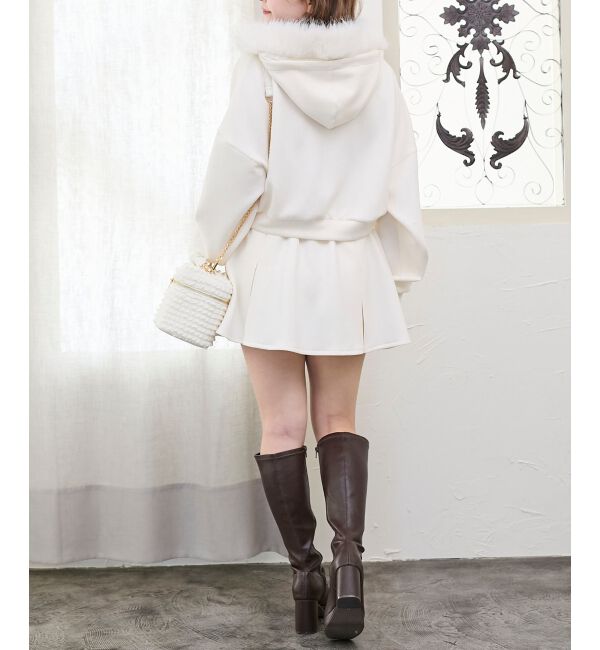  「2wayフェイクファーラメパーカー」|パーカー|