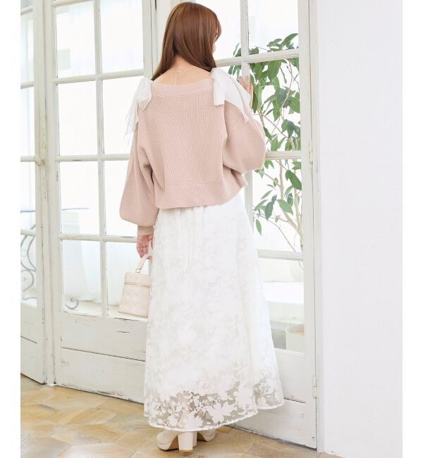  「キラキラモチーフビジューボタンカーデ」|カーディガン|