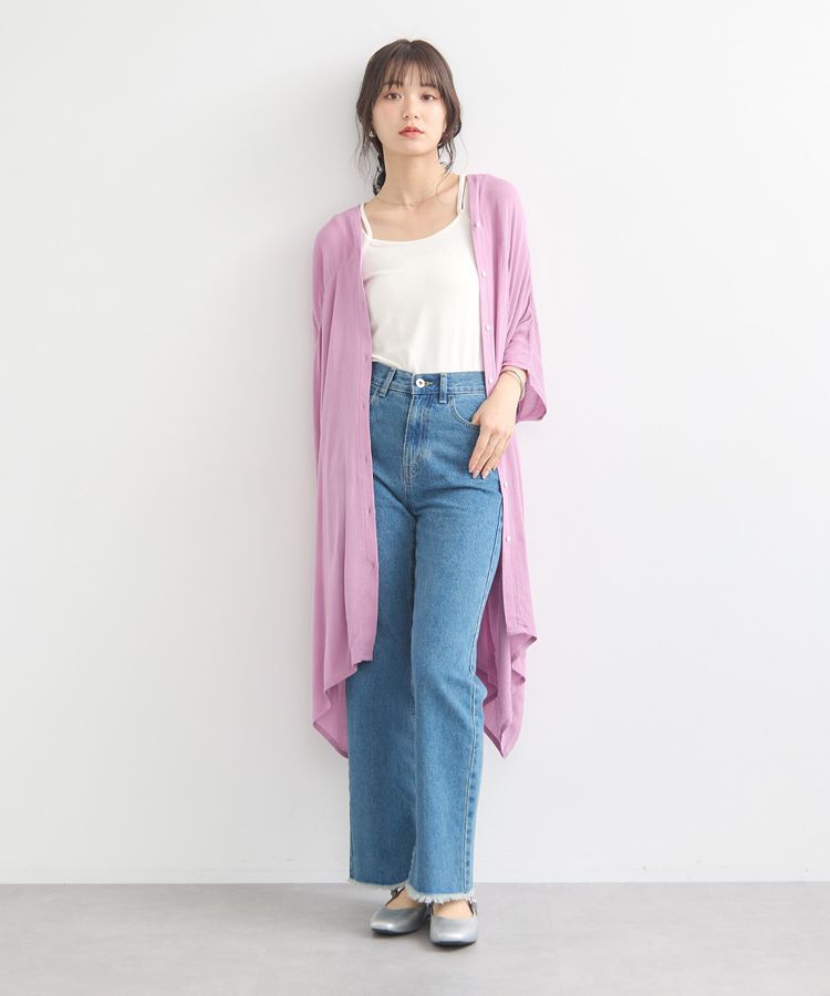 earth music&ecology「レーヨンビッグシャツチュニック」|チュニック|