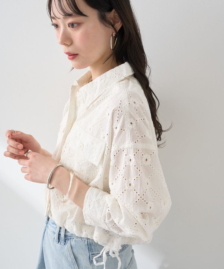 earth music&ecology「レースブルゾン」|ブルゾン・スタジャン|