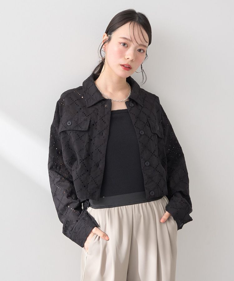 earth music&ecology「レースブルゾン」|ブルゾン・スタジャン|