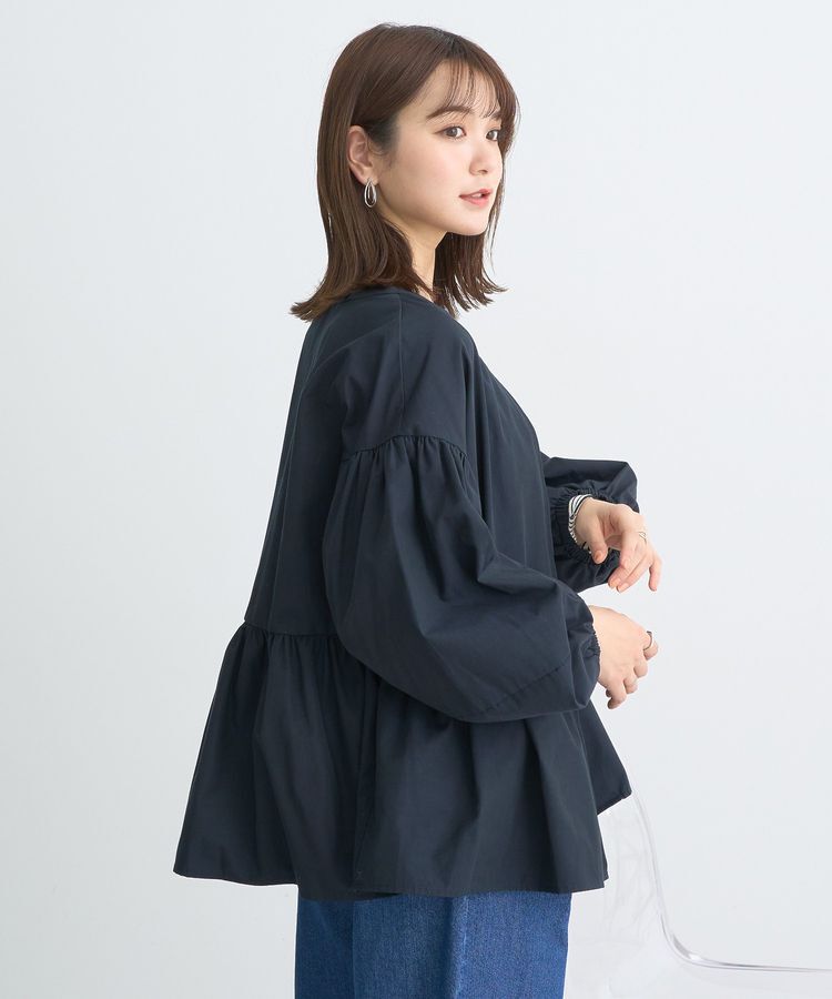 earth music&ecology「撥水ペプラムジップブルゾン」|ブルゾン・スタジャン|