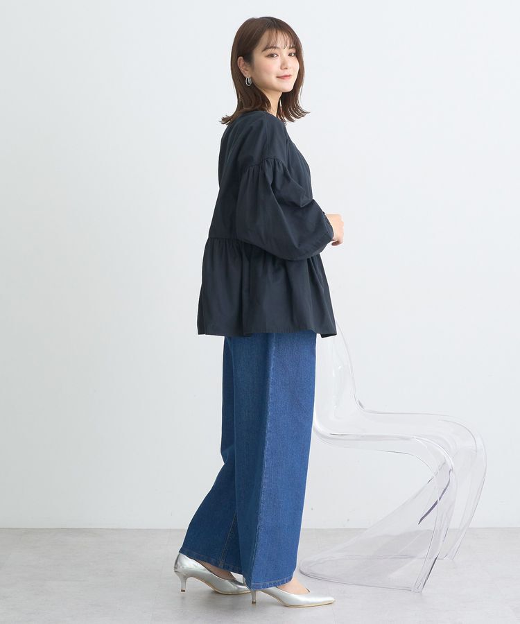 earth music&ecology「撥水ペプラムジップブルゾン」|ブルゾン・スタジャン|