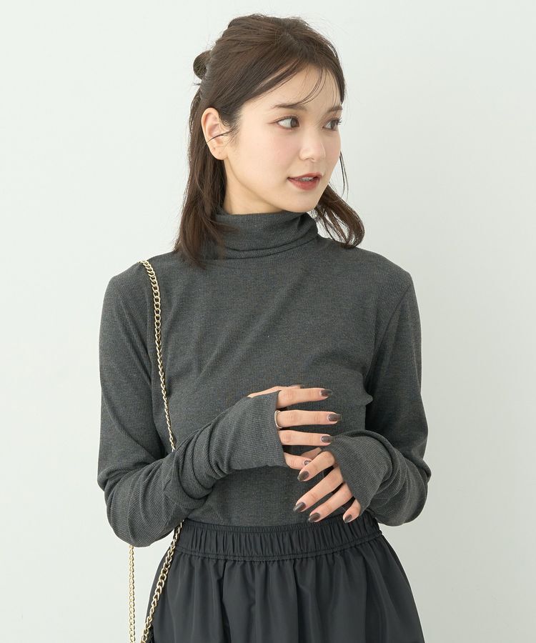 earth music&ecology「リブタートルネックプルオーバー」|Tシャツ・カットソー|