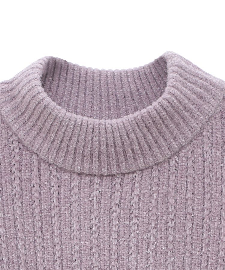 earth music&ecology「透かしベロアモールプルオーバー」|ニット・セーター|