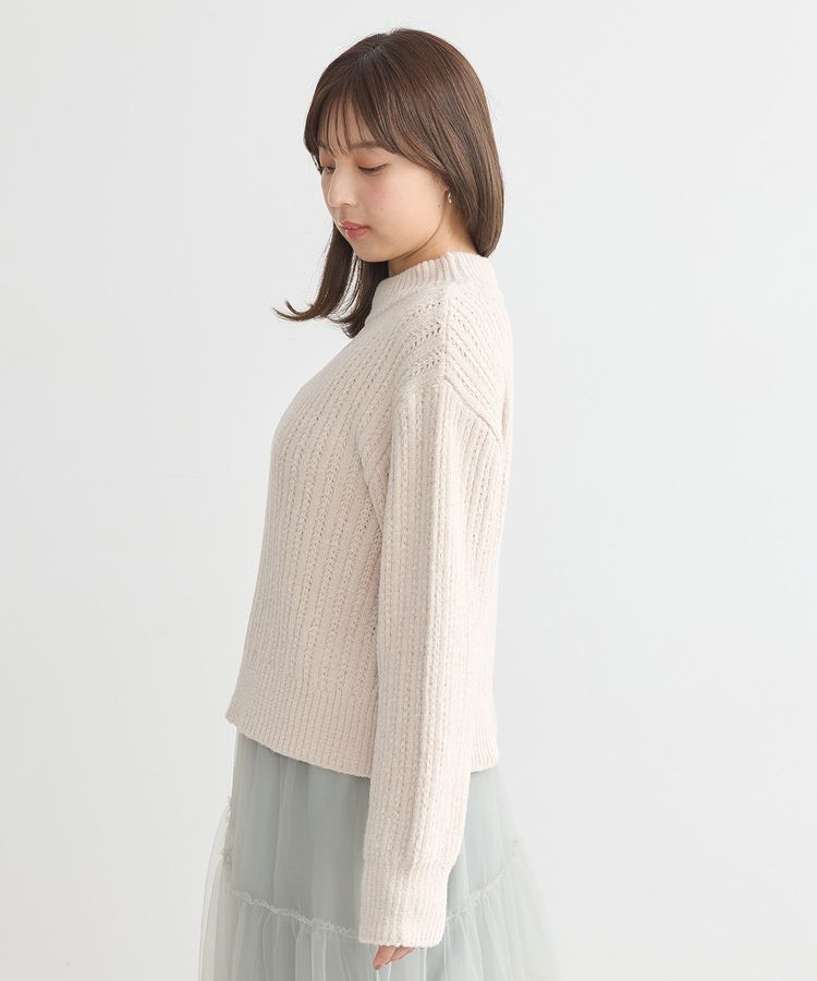 earth music&ecology「透かしベロアモールプルオーバー」|ニット・セーター|