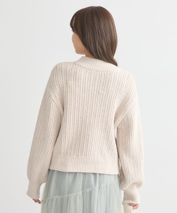 earth music&ecology「透かしベロアモールプルオーバー」|ニット・セーター|