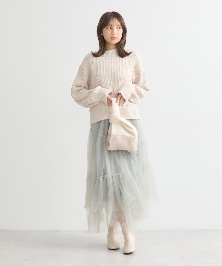 earth music&ecology「透かしベロアモールプルオーバー」|ニット・セーター|