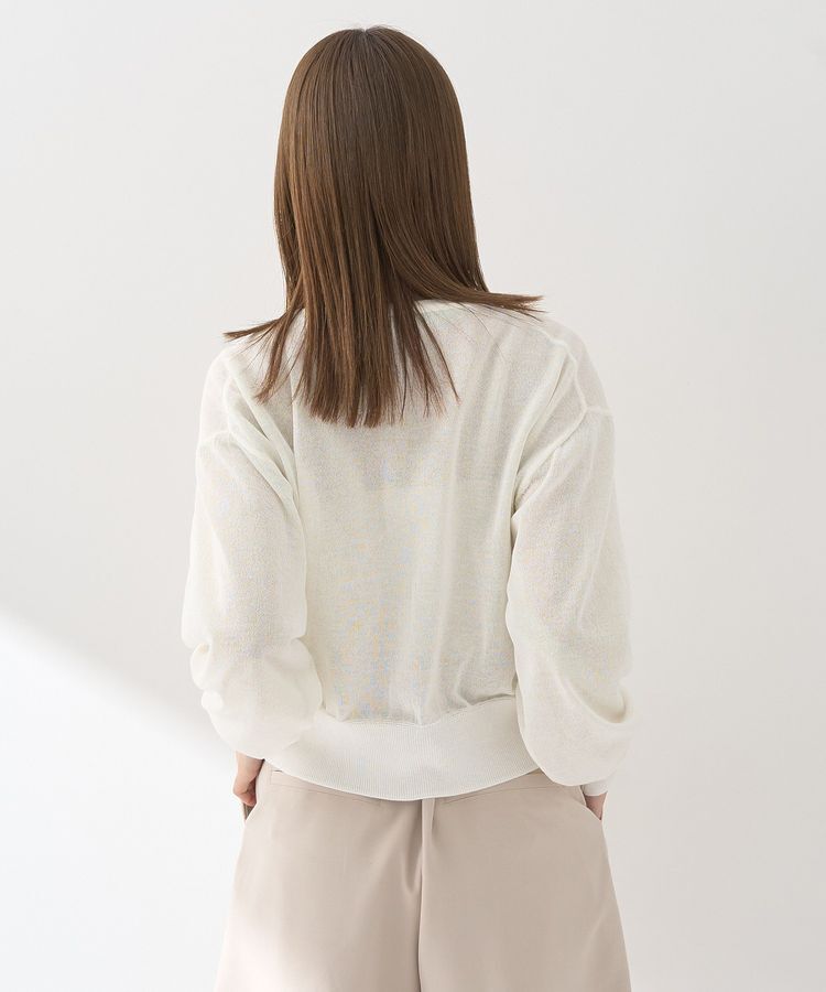 earth music&ecology「接触冷感シアークルーニットカーディガン」|カーディガン|