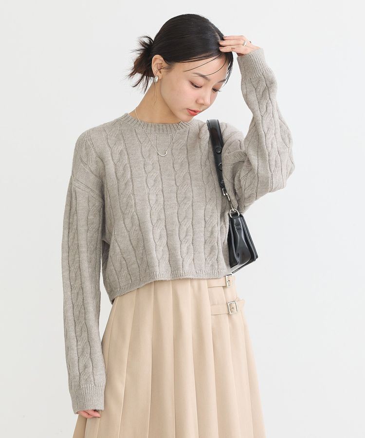 earth music&ecology「ケーブルニットプルオーバー」|ニット・セーター|