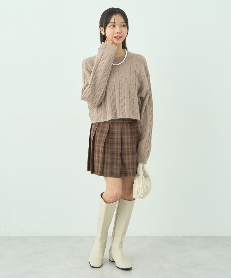 earth music&ecology「ケーブルニットプルオーバー」|ニット・セーター|