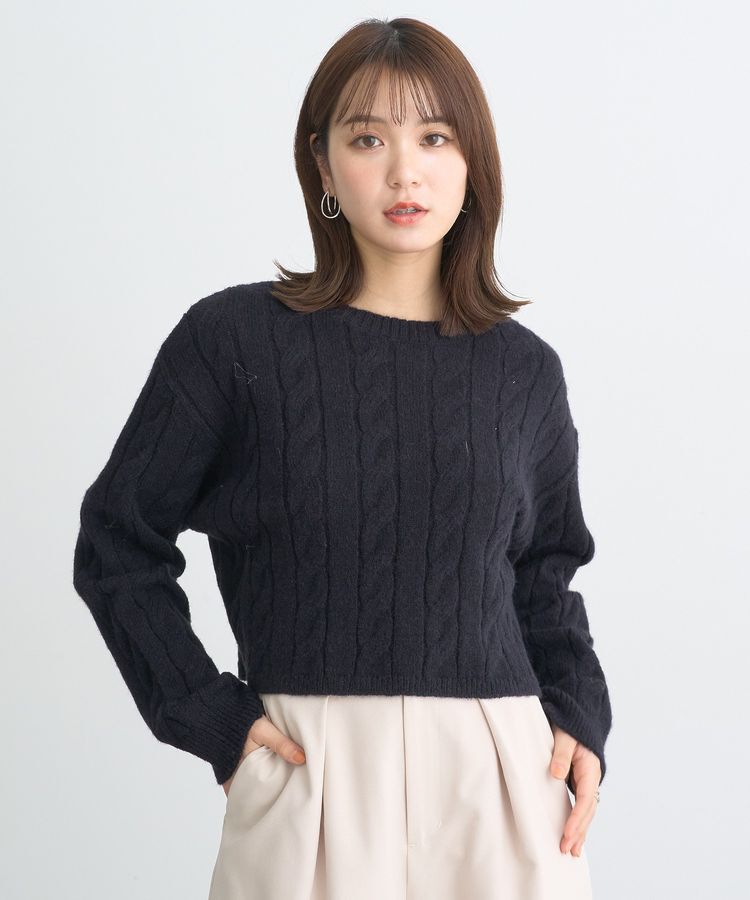 earth music&ecology「ケーブルニットプルオーバー」|ニット・セーター|