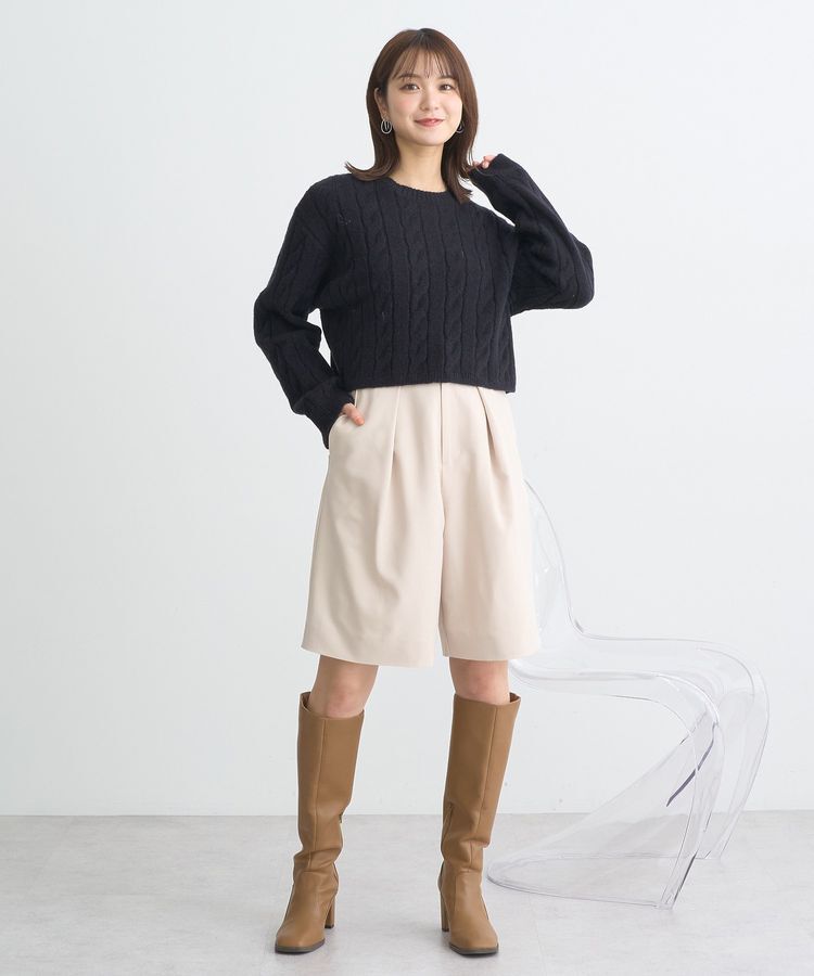 earth music&ecology「ケーブルニットプルオーバー」|ニット・セーター|