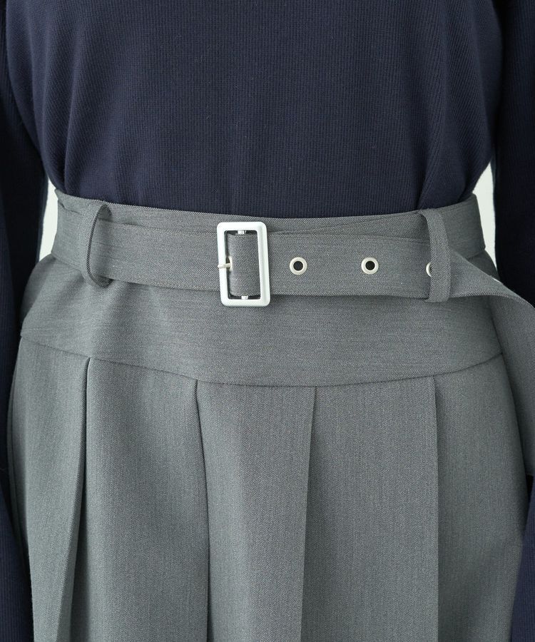 earth music&ecology「ベルト付きプリーツミニスカート」|スカート|