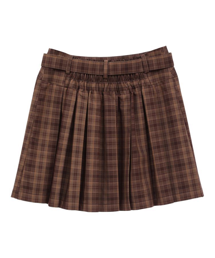 earth music&ecology「ベルト付きプリーツミニスカート」|スカート|