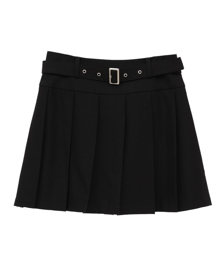 earth music&ecology「ベルト付きプリーツミニスカート」|スカート|