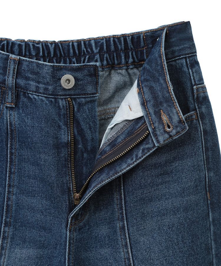 earth music&ecology「フロントシームセミフレアデニムパンツ」|デニム|