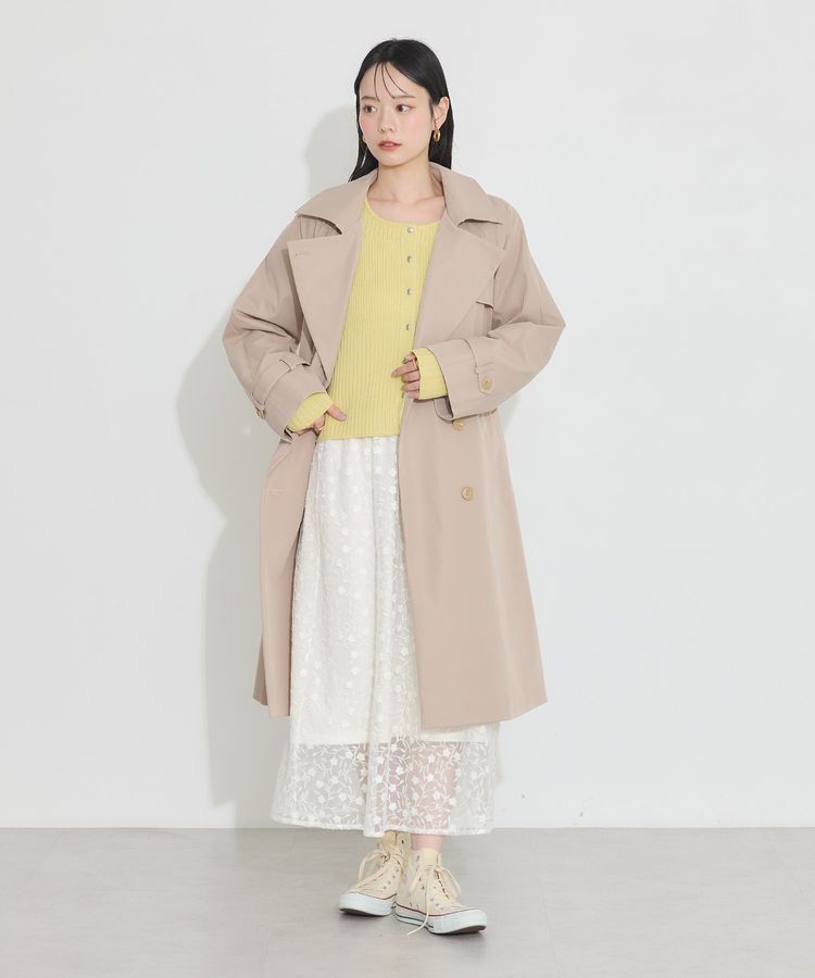 earth music&ecology「シルバープチ釦リブニットカーディガン」|カーディガン|