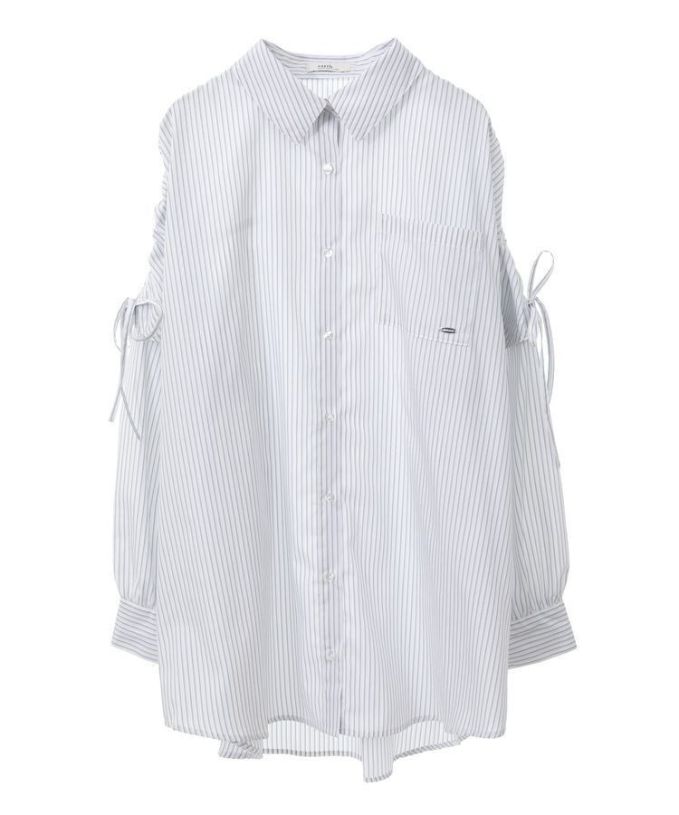 earth music&ecology「2wayショルダードロストリボンシャツ」|シャツ・ブラウス|White