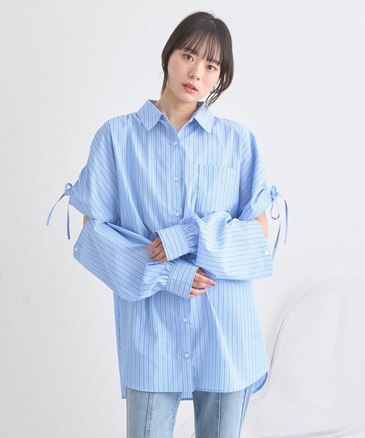 earth music&ecology「2wayショルダードロストリボンシャツ」|シャツ・ブラウス|