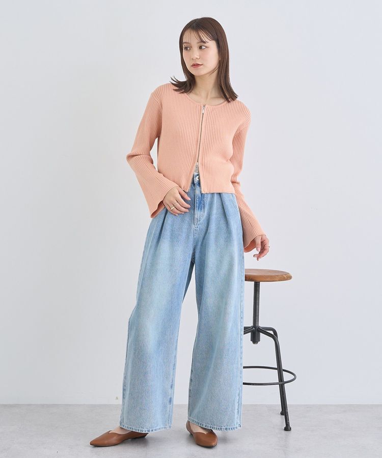 earth music&ecology「タックホックデニムパンツ」|デニム|