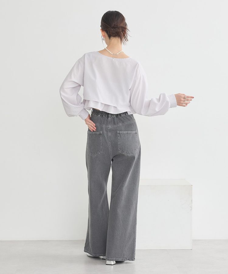 earth music&ecology「タックホックデニムパンツ」|デニム|