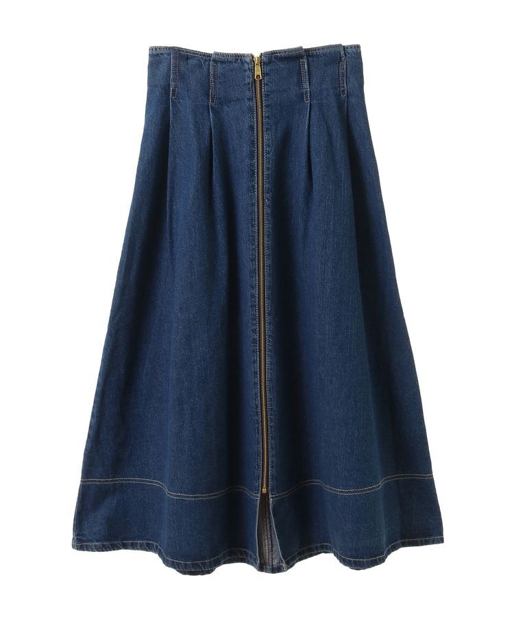 earth music&ecology「フロントZIPデニムスカート」|フレア|