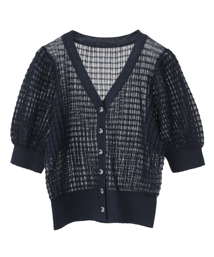 earth music&ecology「シアーチェックカーディガン」|カーディガン|