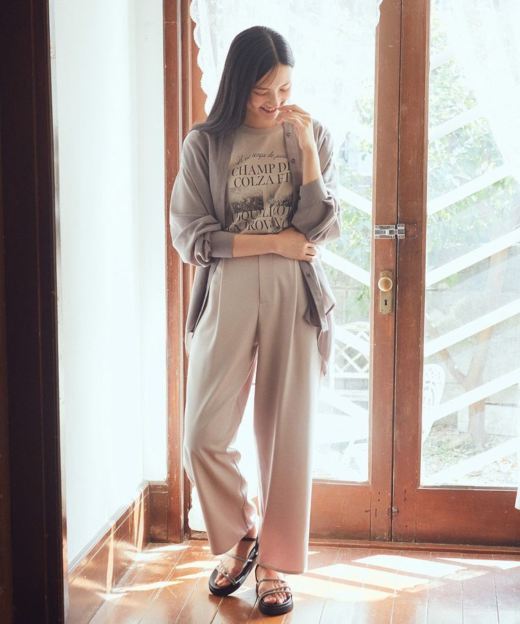 earth music&ecology「タックストレートパンツ」|その他|