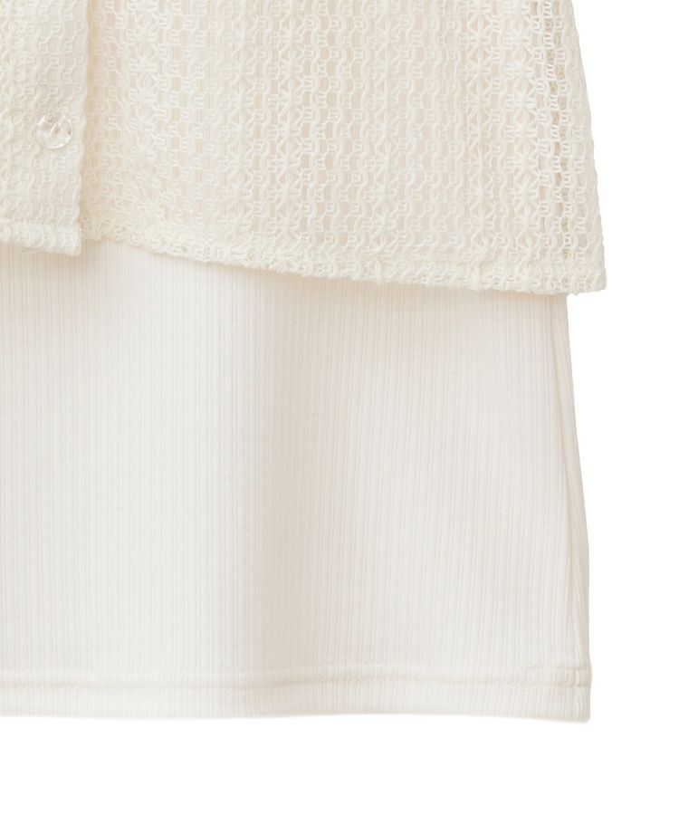 earth music&ecology「SET2点レースカーディガン＋レイヤードインナー」|カーディガン|