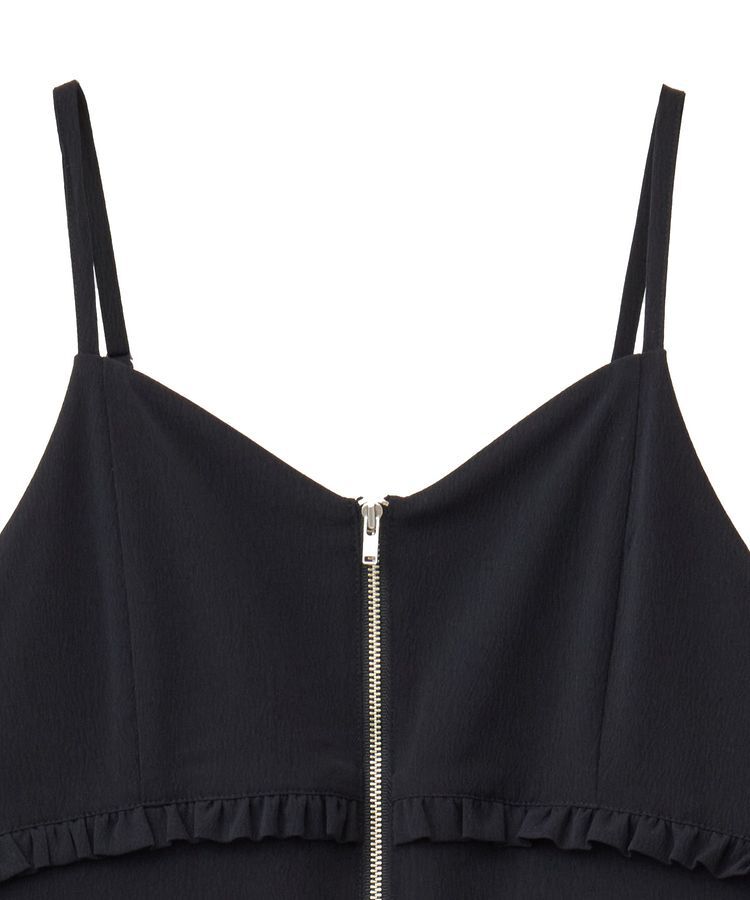 earth music&ecology「ミニフリルフロントジップロンパース」|オールインワン|