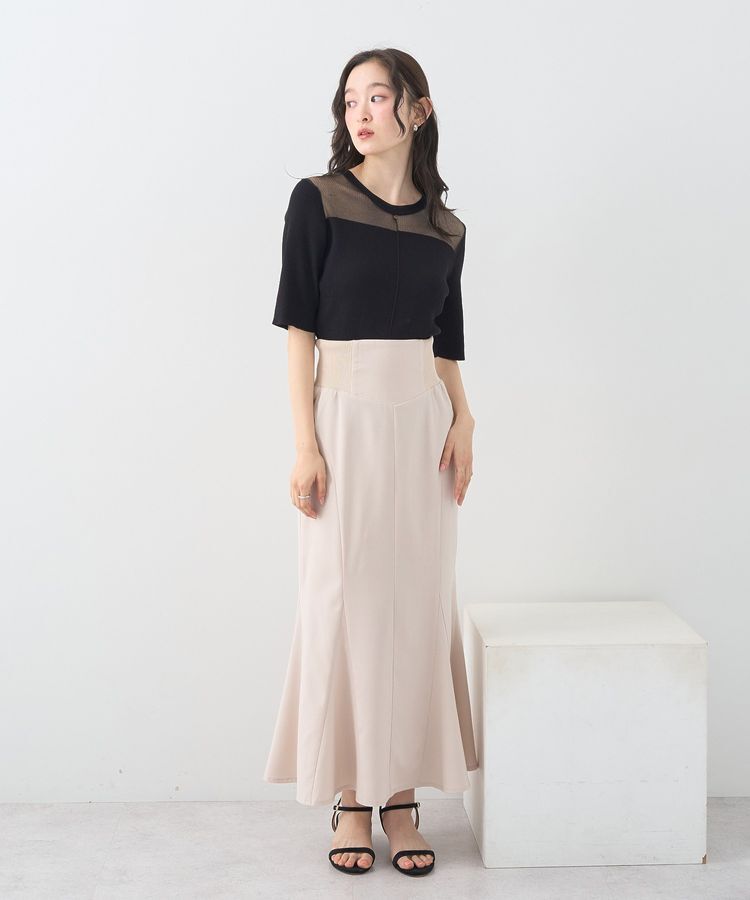 earth music&ecology「シアーヨークニットプルオーバー」|ニット・セーター|