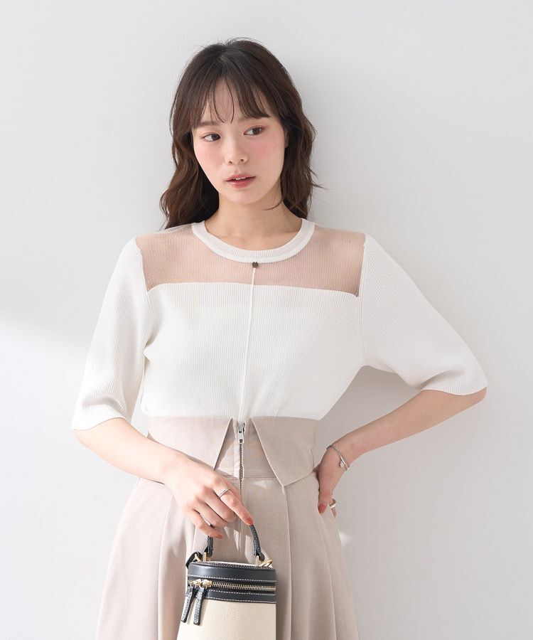 earth music&ecology「シアーヨークニットプルオーバー」|ニット・セーター|