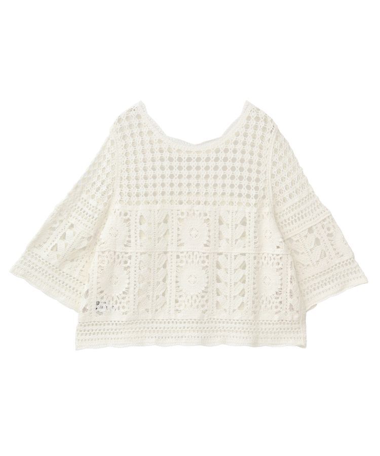 earth music&ecology「クロシェ風プルオーバー」|Tシャツ・カットソー|